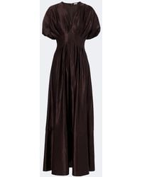 JOSEPH - Nova Pleated Linen And Silk Maxi Dress - Lyst