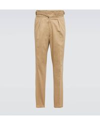 Polo Ralph Lauren - Pantalones plisados en mezcla de algodon - Lyst