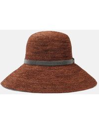 Brunello Cucinelli - Verzierter Hut aus Stroh - Lyst