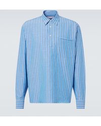 Orlebar Brown - Striped Linen And Cotton Shirt - Lyst