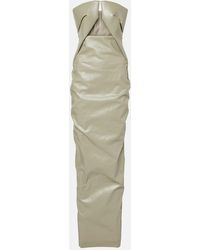 Rick Owens - Prong Cut-Out Coated Denim Gown - Lyst