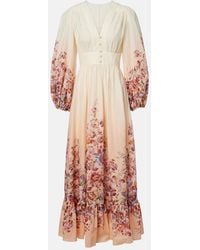 Zimmermann - Awaken Floral Cotton Maxi Dress - Lyst
