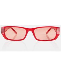 Magda Butrym - X Linda Farrow Embellished Rectangular Sunglasses - Lyst