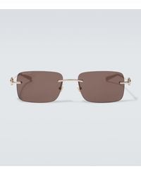 Gucci - Horsebit Rectangular Sunglasses - Lyst