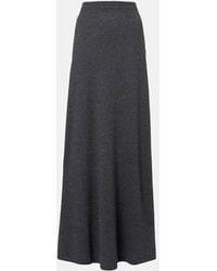 Balenciaga - Falda Larga De Lana De Tiro Alto - Lyst