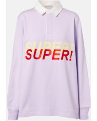 JW Anderson - Printed Cotton Polo Sweater - Lyst