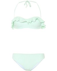 Fendi Gestreifter Bikini - Grün