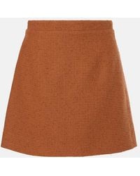 Patou - Iconic Wool And Cotton-Blend Miniskirt - Lyst