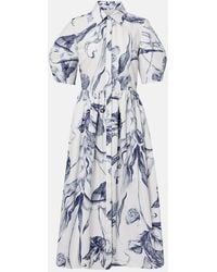 Erdem - Vestido Camisero De Popelin De Algodon - Lyst