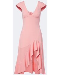 Stella McCartney - Frill Trim Midi Dress - Lyst