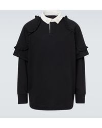 Simone Rocha - Layered Ruffled Cotton Jersey Polo Shirt - Lyst