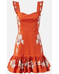 La DoubleJ - Gingerbread Cotton-Blend Minidress - Lyst