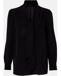 Nili Lotan - Colt Tie-Neck Silk Blouse - Lyst