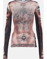 Jean Paul Gaultier - Tattoo Collection Tulle Top - Lyst