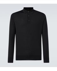 Loro Piana - Ml Long-Sleeved Wool Polo Shirt - Lyst