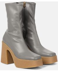 Stella McCartney - Stivaletti in similpelle con platform - Lyst