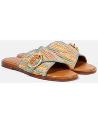 Robert Clergerie - Irme Raffia Slides - Lyst