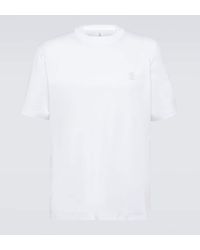 Brunello Cucinelli - T-Shirt aus Baumwoll-Jersey - Lyst