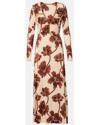 Johanna Ortiz - Floral Jersey Midi Dress - Lyst