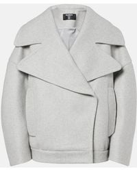 Balmain - Oversized Wool And Cashmere Peacoat - Lyst
