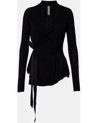 Rick Owens - Bow-Detail Wrap Cardigan - Lyst