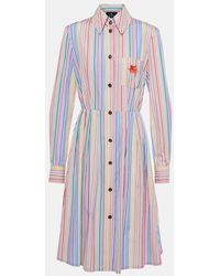 Etro - Striped Cotton Shirt Dress - Lyst
