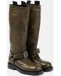 Burberry - Leather Knee-High Boots - Lyst