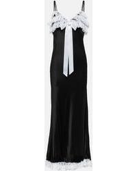 Rodarte - Maxikleid Aus Seide Mit Spitze - Lyst