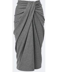 Isabel Marant - Jeldia Draped Flannel Midi Skirt - Lyst