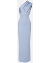 Solace London - Gracie One-Shoulder Satin-Trimmed Gown - Lyst