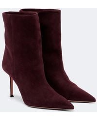 Aquazzura - Harper Suede Ankle Boots - Lyst