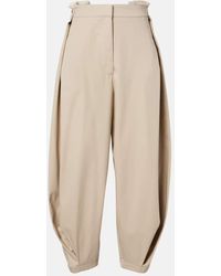 Loewe - Cotton And Silk Twill Balloon Pants - Lyst