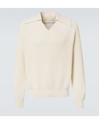 Bottega Veneta - Ribbed-Knit Cotton Polo Sweater - Lyst
