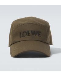 Loewe - Logo Embroidered Cotton Baseball Cap - Lyst