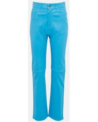 Stouls - Terry High-Rise Straight Leather Pants - Lyst