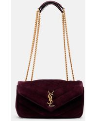 Saint Laurent - Loulou Small Matelasse Suede Shoulder Bag - Lyst