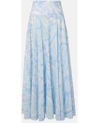 PUCCI - Angoli Cotton Maxi Skirt - Lyst