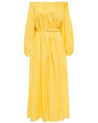 Gabriela Hearst - Martha Off-shoulder Linen Maxi Dress - Lyst