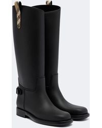 Burberry - Check Rain Boots - Lyst