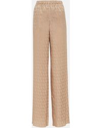 Valentino - Pantalon ample Toile Iconographe en soie - Lyst