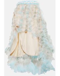 SUSAN FANG - Jupe Midi Asymetrique En Tulle - Lyst