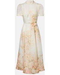 Zimmermann - Abito Midi Memento - Lyst