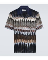 Commas - Printed Silk And Cotton Bowling Shirt - Lyst