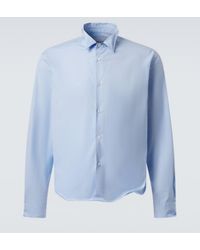 Prada - Gathered Cotton Shirt - Lyst