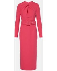 Safiyaa - Belted Midi Dress - Lyst