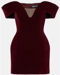 David Koma - Off-Shoulder Velvet Minidress - Lyst
