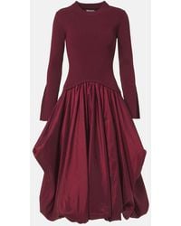 Jonathan Simkhai - Midikleid Kenlie Aus Satin Und Jersey - Lyst