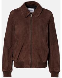Yves Salomon - Suede Bomber Jacket - Lyst