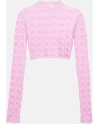 Sportmax - Medea Wool And Cashmere Open-knit Sweater - Lyst