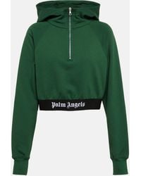 Palm Angels - Sweat-shirt a capuche en coton a logo - Lyst